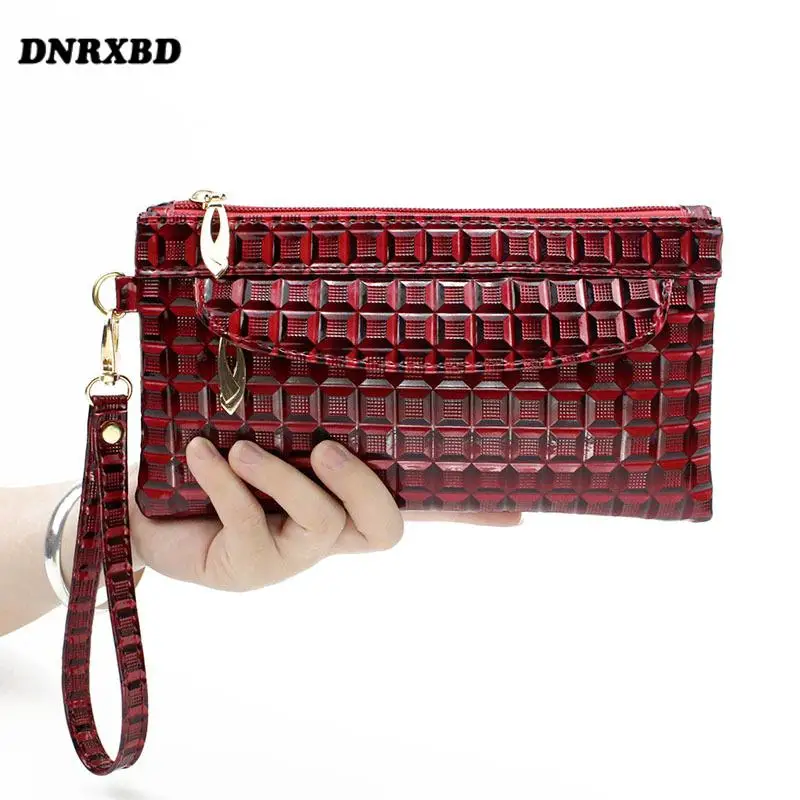 2021 New Fashion Women Wallets Wristlet Handbags Leather Zipper Long Design Purse Clutch Bag Phone Bag Carteira Feminina Wallet