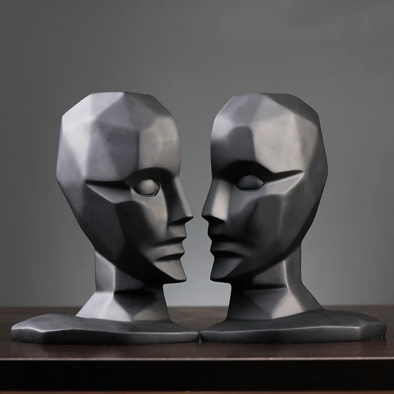 Creative Brain Hole Wide Open Statues Sculptures Resin Decor Crafts Gifts Figurines Desktop Home Decoration Accessories Modern 2