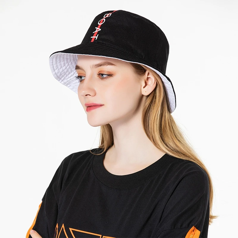 

Spring and autumn new Japanese cotton printing double-sided wearing fisherman hat men and women wild big basin hat
