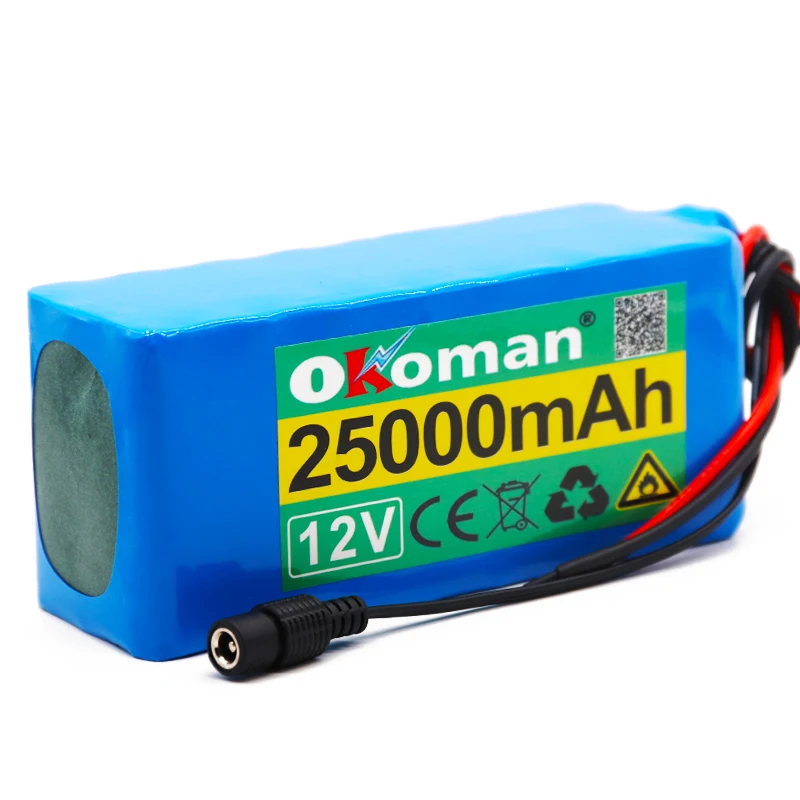 18650 аккумулятор большой емкости 12v 25ah 18650 литиевая батарея Защитная плата 12v 25000mAh для инвертора шахтерного света