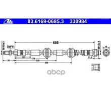 Шланг Тормозной Ate 83616906853 Ate арт. 83616906853