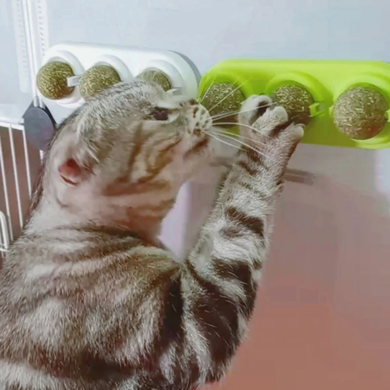 Забавные игрушки для кошек Catnip вращающийся кошачий мяч кошка здоровое угощение игрушка чистые зубы мольный мотив игрушка