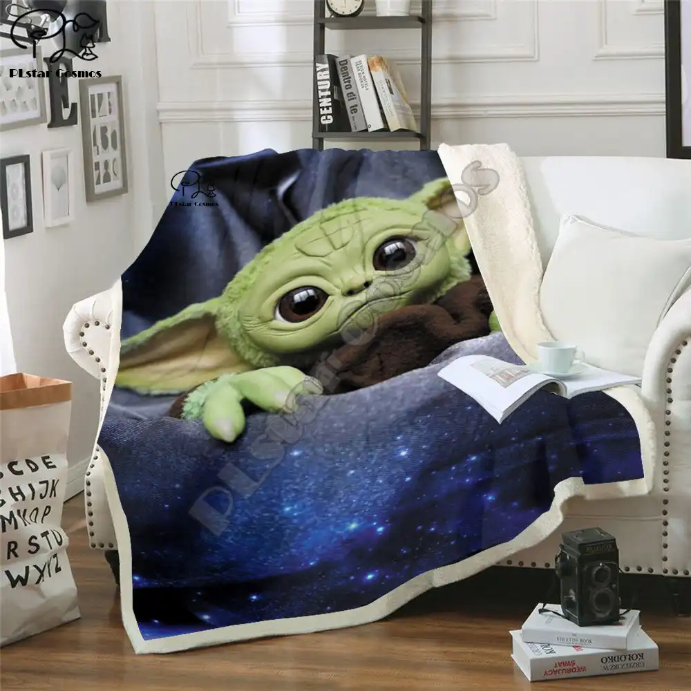 Kids Galaxy Star Wars Yoda 3D Blanket Fleece Cartoon Anime Print Children Warm Bed Throw Blanket Newborn Baby Blanket Style 023 Blanket Swaddling AliExpress