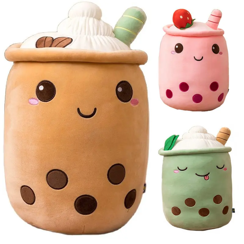 Плюшевая игрушка Boba с молочным чаем мягкие плюшевые шарики кавайные яблоко