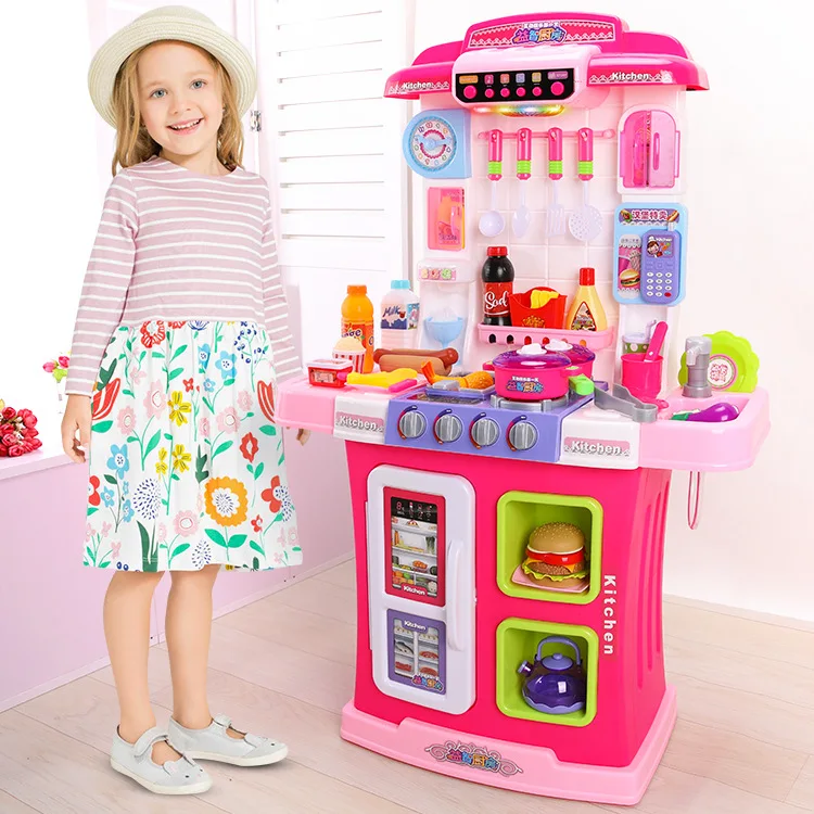 

Play House Children Kitchen Toy Set Model Large Size Kitchenware North America Cook Cooking 5 GIRL'S Baby 3-6-Year-Old