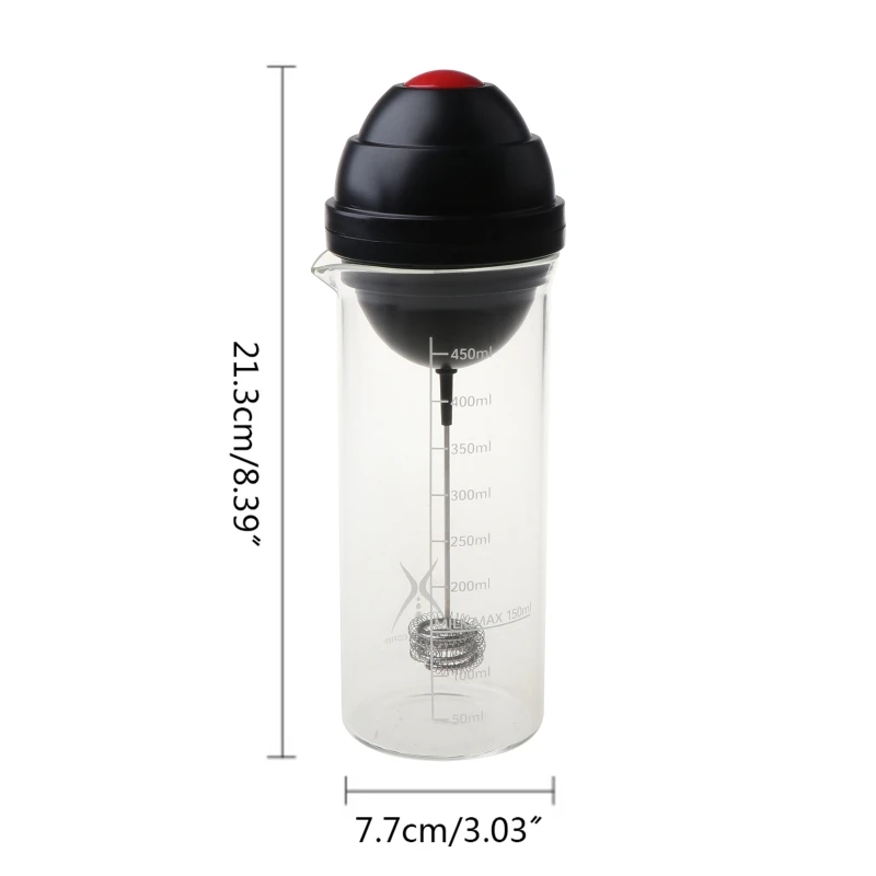 Handheld Electric Milk Frother Jug Cup Stainless Steel Foamer Mixer Bubbler Coffee Blender Kitchen Stirrer 6