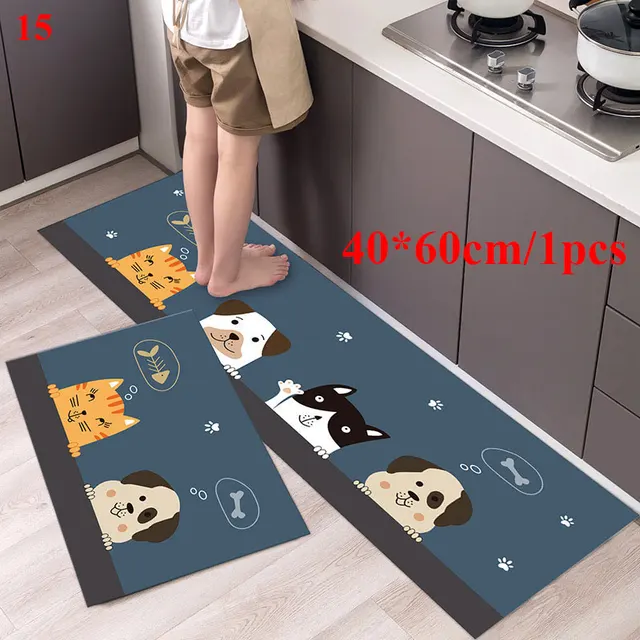 Modern Home Kitchen Mat Anti-slip Soft Rug Bath Long Strip Absorption Doormat Entrance Balcony Hotel Living Room Carpet 15