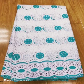 

100% African Swiss Voile Lace In Switzerland 5yards Nigerian Lace Fabrics Latest African Laces 2020 Cotton Lace k16-32