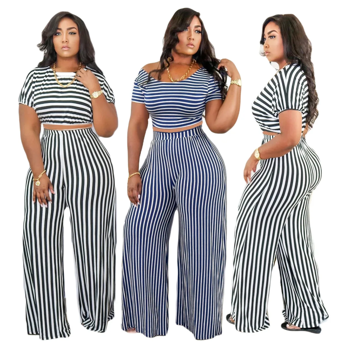 Striped Two-Piece Women