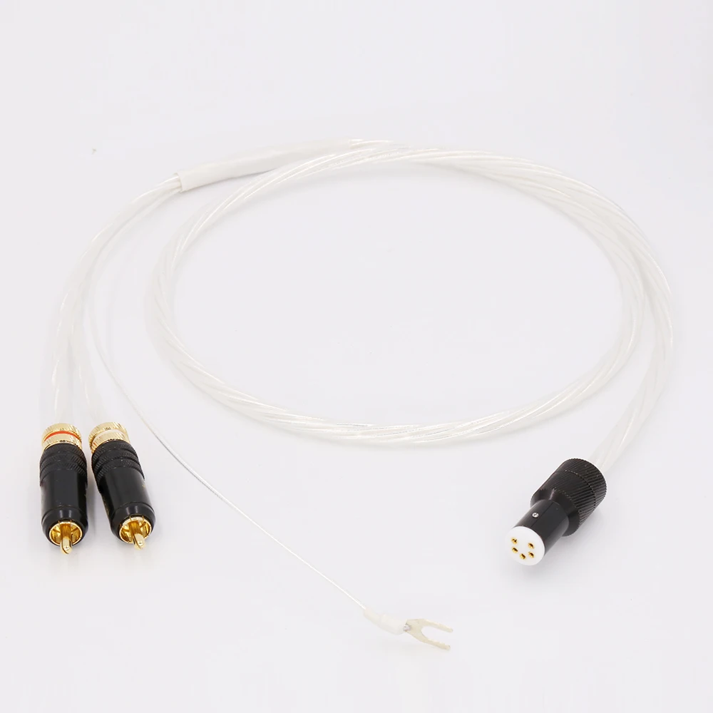 Audiocrast Free shipping 1.5M Tonarm Cable 5 Pin DIN &amp RCA Phono Turntables Analog | Электроника