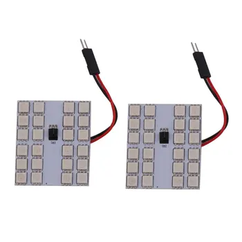 

RGB Colorful Wireless Control 24 SMD 5050 LED Light Panel Board Car Dome Interior Reading Lamp Up to 50000 Hours