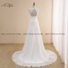 ADLN Jewel Chiffon Beach Wedding Dress Customized Lace Boho Bride  Sexy Back Bohemian  Gown Custom Made Vestidos de novia 2