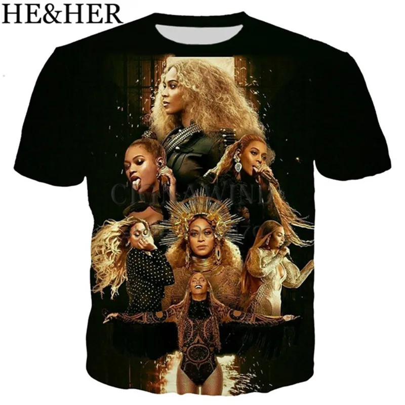 Новая популярная певица Beyonce Wish the queen of pop a 'happy Bey футболка с 3d принтом в стиле хип-хоп летние топы, футболка уличная - Цвет: 6