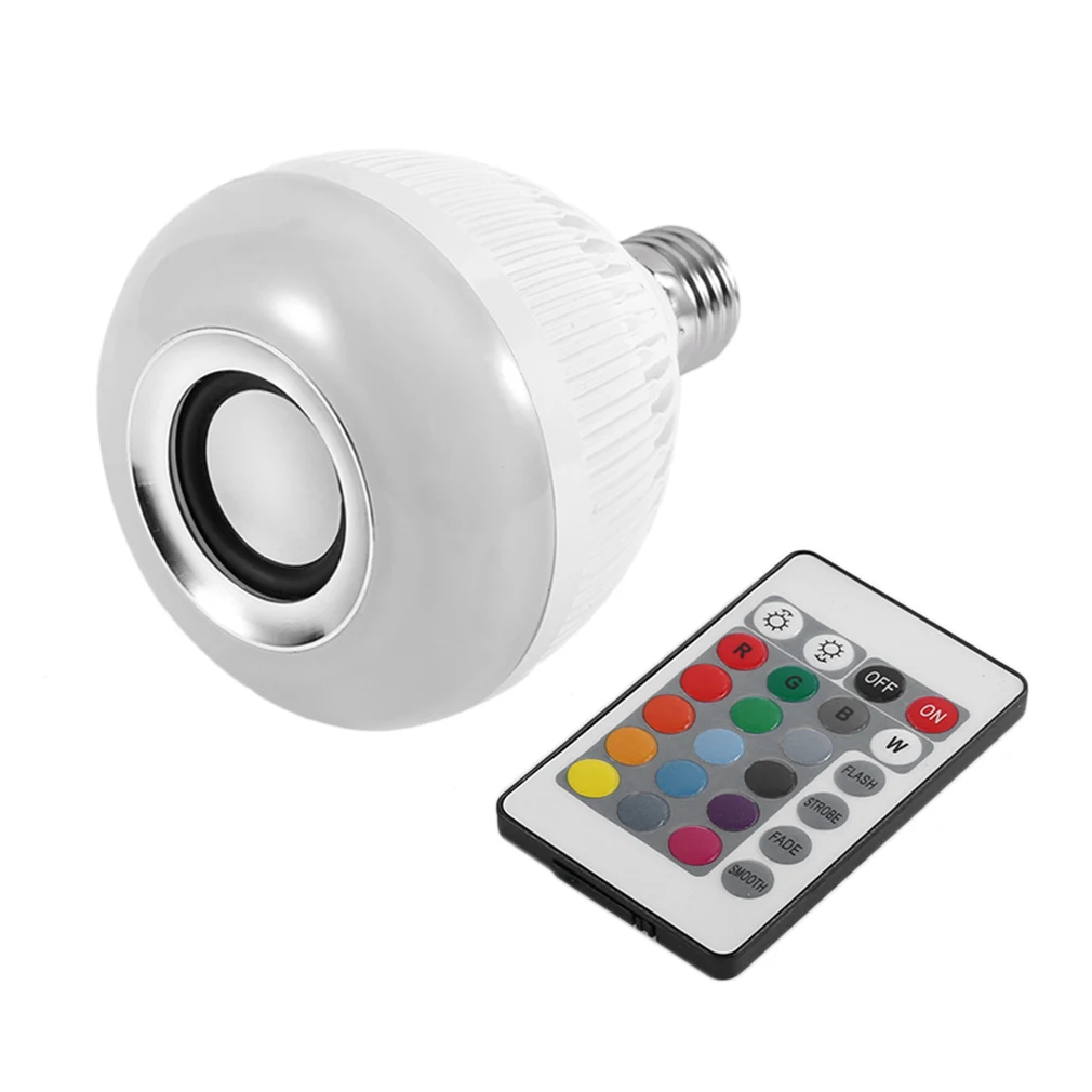 ICOCO умный беспроводной Bluetooth светодиодный стерео аудио динамик RGB цветная лампа 12 Вт 28 светодиодный s светильник с бусинами музыкальная лампа пульт дистанционного управления