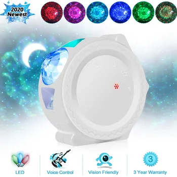 

Starry Sky Projector LED Moon Star Nebula Night Light 6 Colors Ocean Wave Water Wave Night Lamp Children Kids Night Lamp 2020
