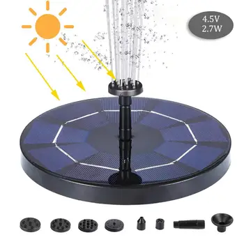 

NEW 2.7W Round Solar Fountain Pump Solar Powered Floating Fountain Pump Innovative Landscape for Garden Backyard Watering