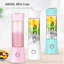480 мл Портативный Дорожная чашка блендер USB подзаряжаемый блендер чашка одиночный сервировочный Блендер Смешивание фруктов машина с чистящей щеткой