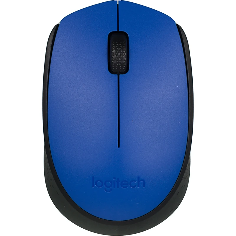 Мышь LOGITECH M171, беспроводная, USB, синий и черный