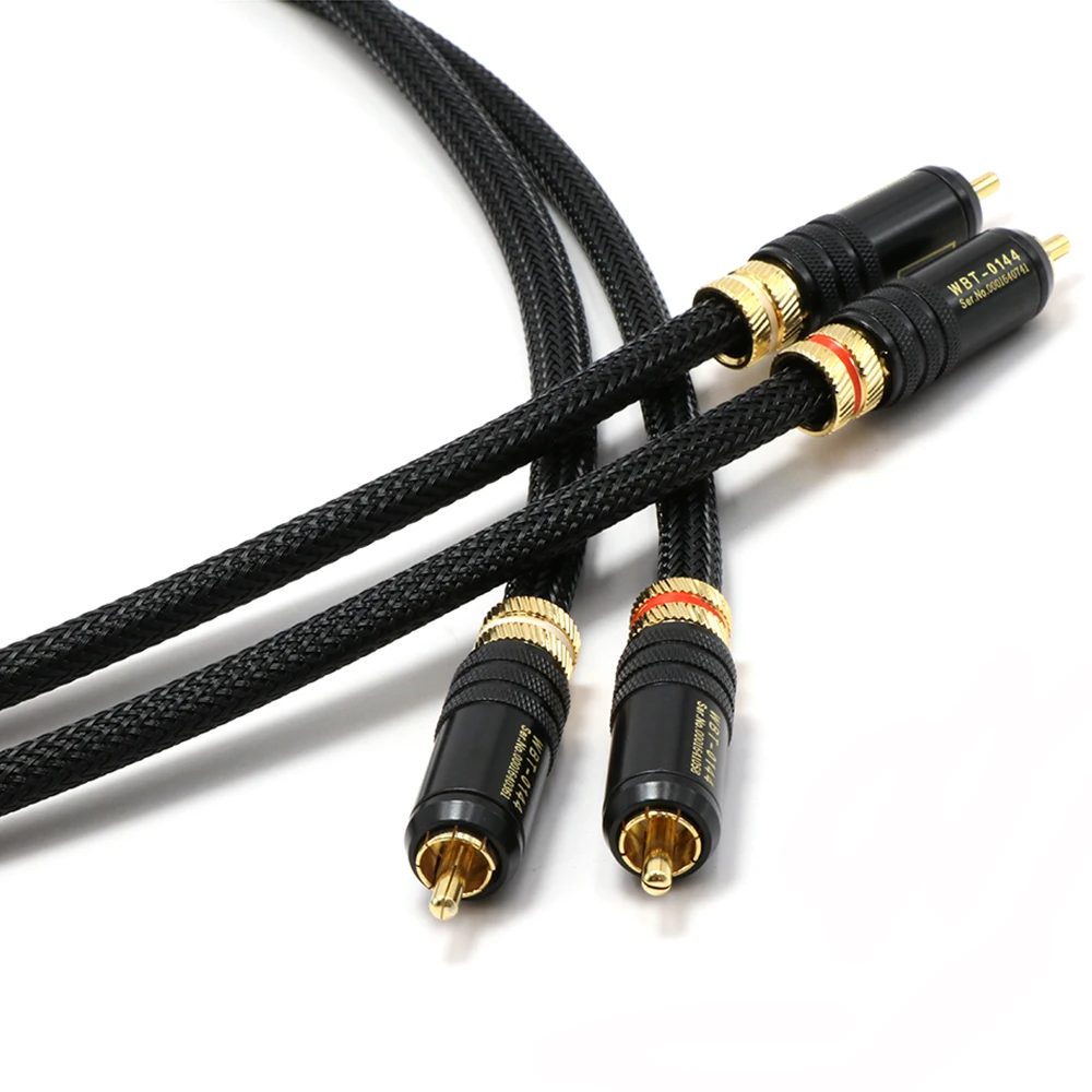 Пара ALPHA P2.1 OCC Соединительный кабель RCA с позолотой WBT 0144 разъем удлинителя