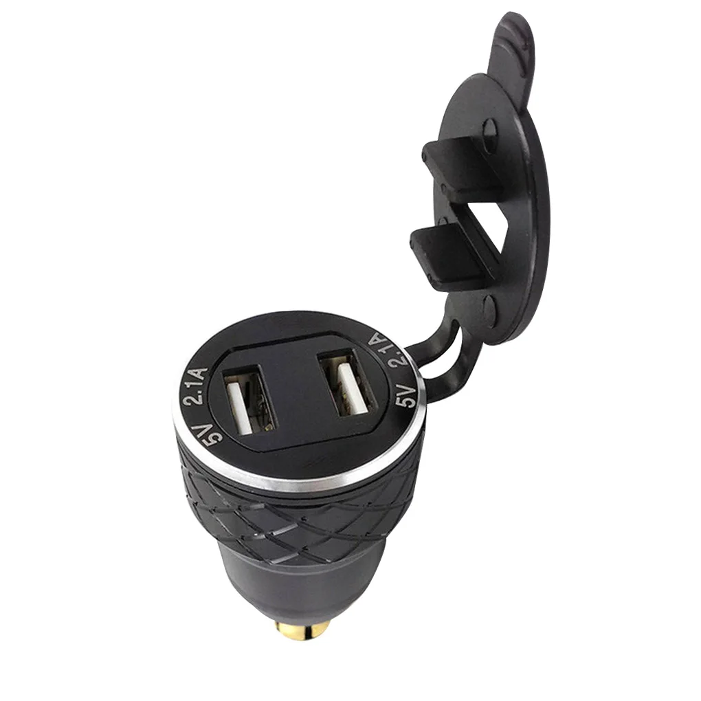 Replacement for F800GS F650GS F700GS R1200GS 4.2A Motorcycle Dual USB Charger Aluminum Alloy Metal Shell