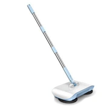 

2 In 1 Hand Push Vacuum Cleaner Set Home er Broom Dustpan Handheld Dust Collector Indoor Carpet Floor Cleaners-Blue