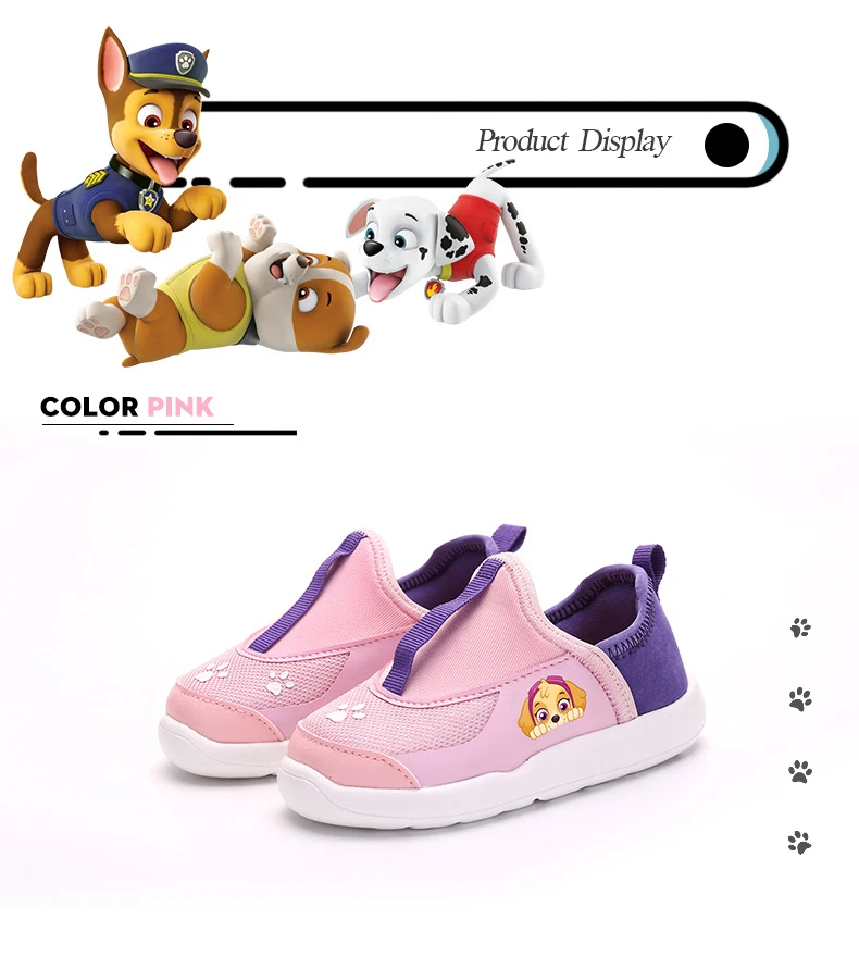 PAW PATRAL/Детские Сникерсы для малышей; нескользящие удобные кроссовки для мальчиков и девочек; детская дышащая повседневная обувь; Size22-27