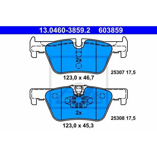 Disc pads rear for BMW 1 F20 1.6/1.8/2.0D 11 ATE 13.0470-38 | Автомобили и мотоциклы