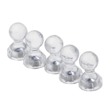 

6pcs Transparent Colorless Magnetic Push Pins - Perfect Magnets for Fridge, Calendars, Whiteboards, and Maps