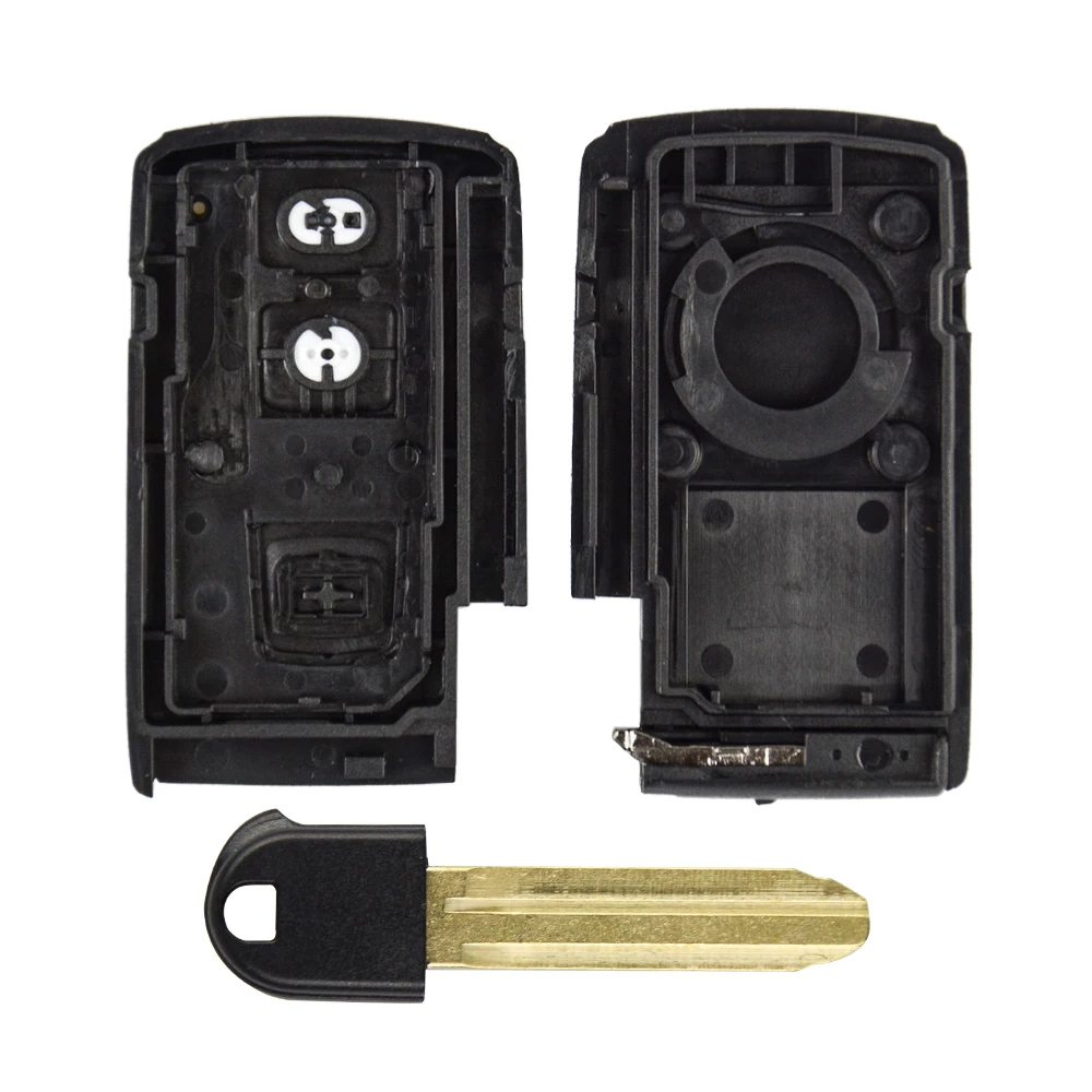 OkeyTech 2 кнопки пустой корпус для дистанционного ключа чехол оболочка брелок для Toyota Prius Corolla Verso смарт-карта с лезвием Toy43