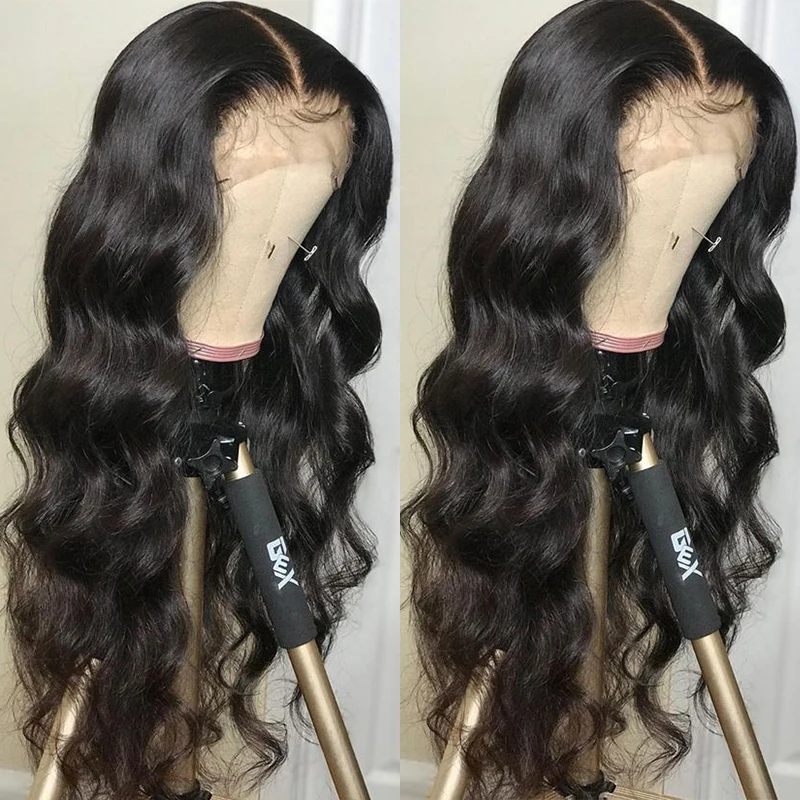 Comprar Onda del cuerpo 360 peluca Frontal de encaje 250 Desnity 13x6 pelucas de cabello humano brasileño Bob falso cuero cabelludo sin costuras completa Dolago peluca