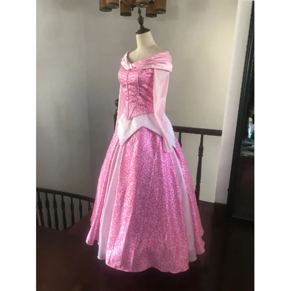 Costume de princesse aurore pour filles, robe longue rose, belle au bois  dormant, pour Halloween, carnaval, Cosplay - AliExpress