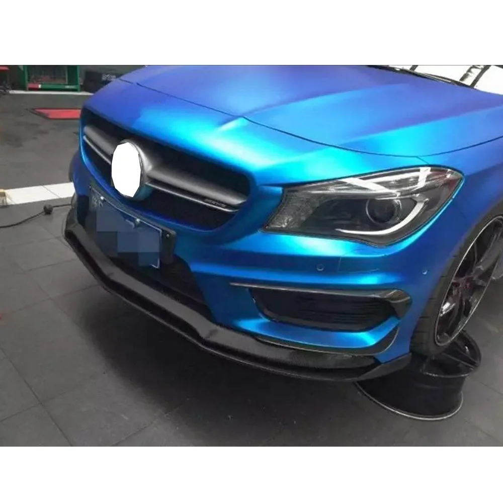 Карбоновое волокно переднего бампера для губ разветвители спойлер для Mercedes-Benz CLA-Class C117 CLA180 CLA250 CLA45 AMG 2013