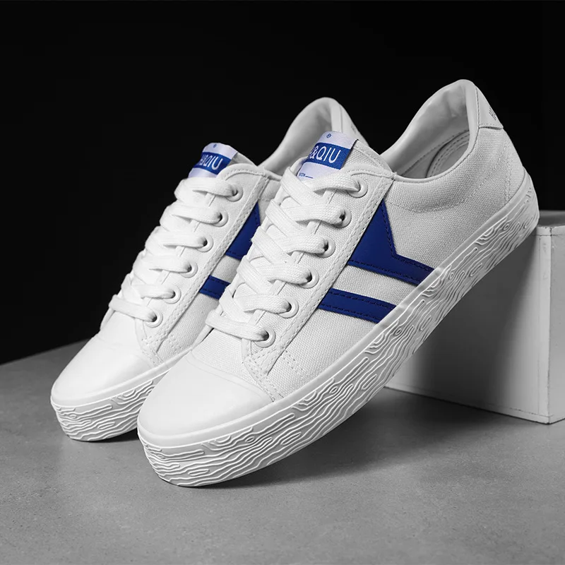 

Autumn CHIC Hong Kong Style Harajuku INS Trend Men's Solid Color Versatile Teenager Students Popular Brand Shoes White Canvas Sh