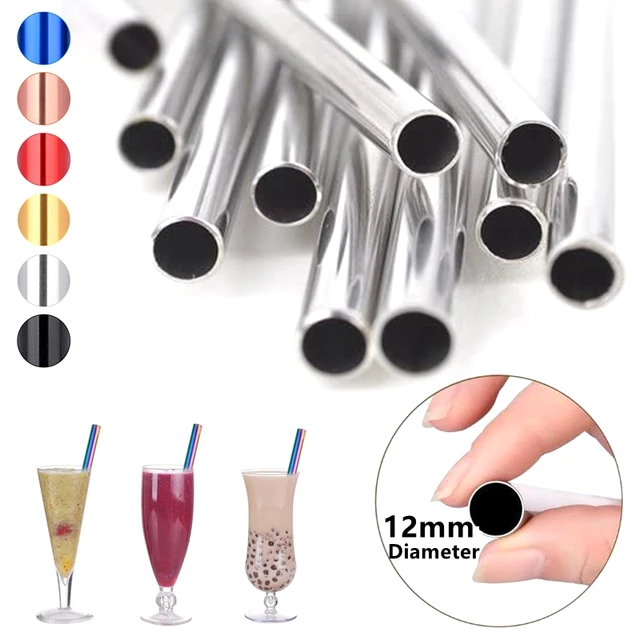 Stainless Steel Reusable Straws Smoothie  304 Stainless Steel Drinking  Accessory - Bar Accessories - Aliexpress