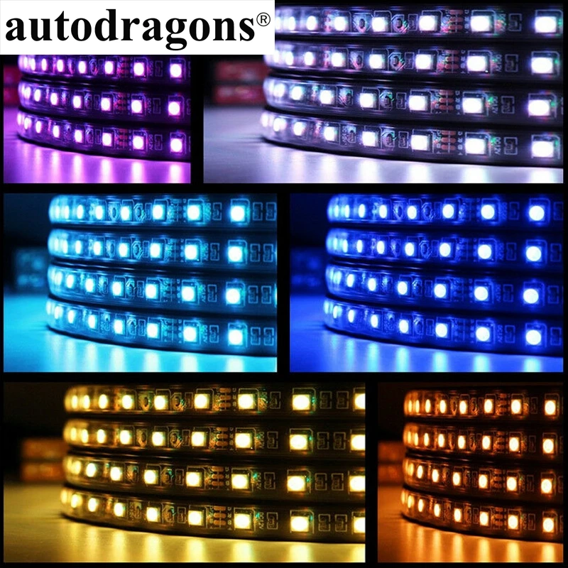 RGB Светодиодная лента, Динамический светодиодный комплект для автомобиля, многоцветный светодиодный фонарь на шасси, управление с помощью приложения, более удобное