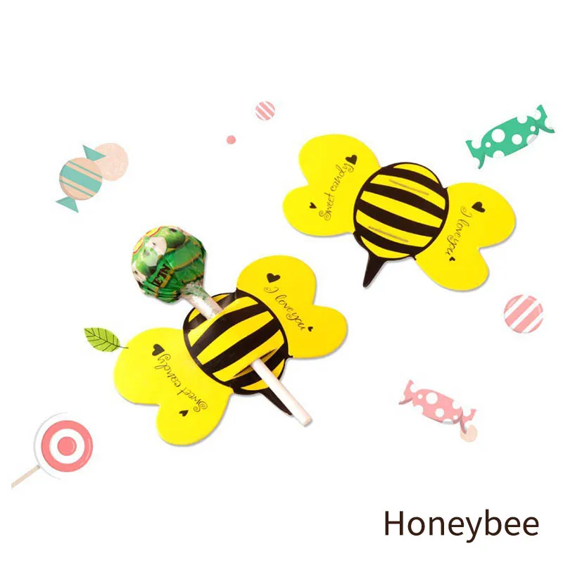 Honeybee 50 шт./упак. мультфильм животных леденец декоративная бумага Милая пчела игрушка «божья коровка» DIY ручной работы декоративные бумажные принадлежности для праздника - Цвет: Honeybee