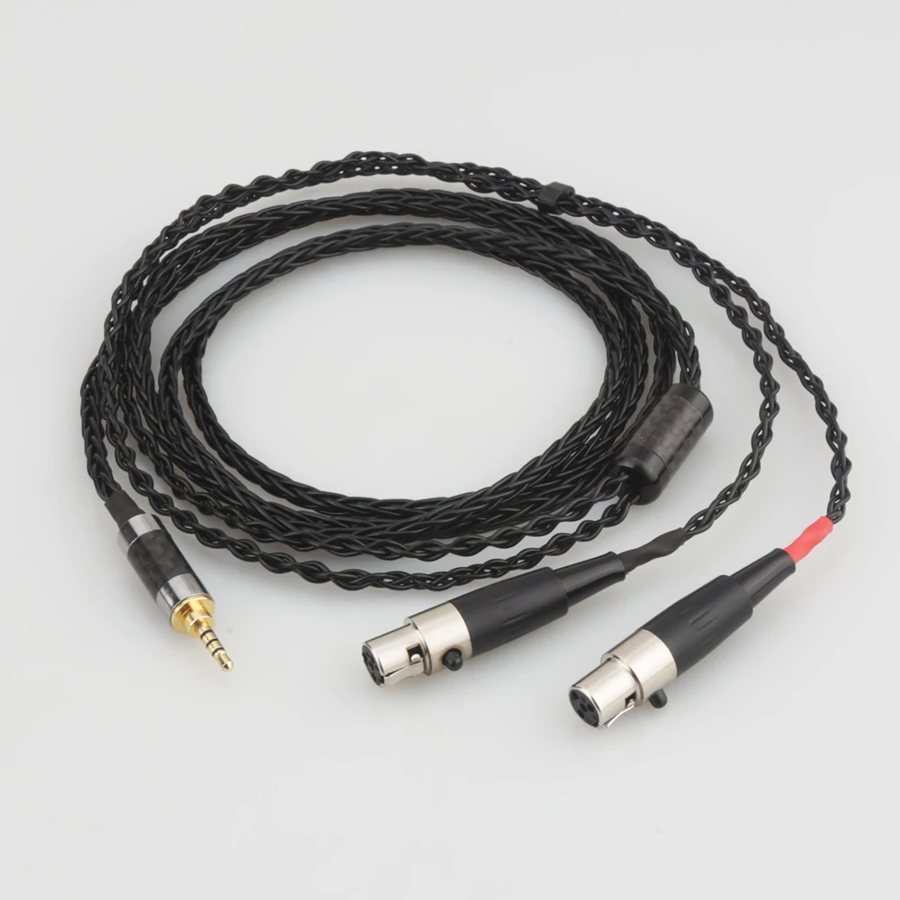 Black Silver Plated 2.5/3.5/4.4mm/XLR Balanced Earphone Headphone Upgrade Cable for Audeze LCD-3 LCD3 LCD-2 LCD2 LCD-4 | Электроника