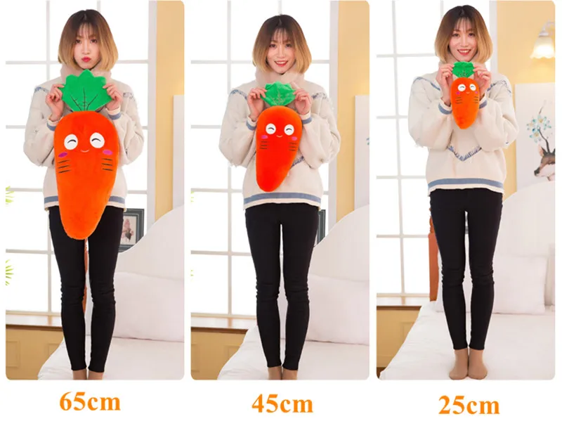 25-85 см мультфильм вниз супер мягкая улыбка и смех плюшевая морковка игрушки Моделирование овощей плюшевая морковка подушечные куклы Детский подарок