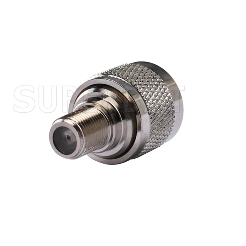 Brass Nickel Plated F Female to UHF Male Flange Mount Adapter