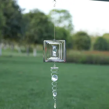 

Stainless Steel Mirror Hanging Outdoor Chime for Home Party Bedroom Night Garden Decoration 1PC