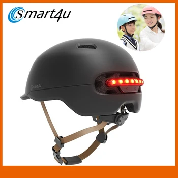 

Smart4U Waterproof Bicycle Smart Flash Helmet Matte Long Use Helmets Back Light Mountain Road Scooter Men Women