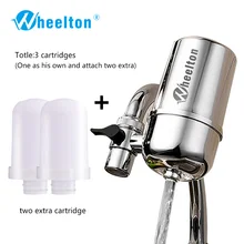 Wheelton Tap Water Filter Faucet(F-102-2E) Removal Replacement Filter Remove Alkaline Water Ceramic Cartridge Purifier freeship