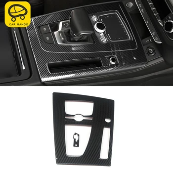 

CARMANGO Car Accessories Gear Shift Panel Cup Holder Cover Trim Frame Sticker Interior Decoration for Audi Q5 FY 2017 2018 2019