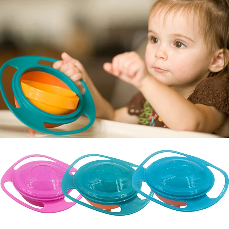 Bol Gyroscopique Pour Apprendre A Bebe A Manger Design Pratique Et Universel Qui Peut Tourner A 360 Degres Sans Renverser Son Contenu Equilibre Rotatif Vaisselle D Alimentation Anti Deversement Nouveaute Aliexpress