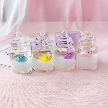

Floating Surf Pig Sequins Acrylic Keychain Move Quicksand Liquid Drop Drift Bottle Keyring Bag Car Charm Couples Women Girl Gift