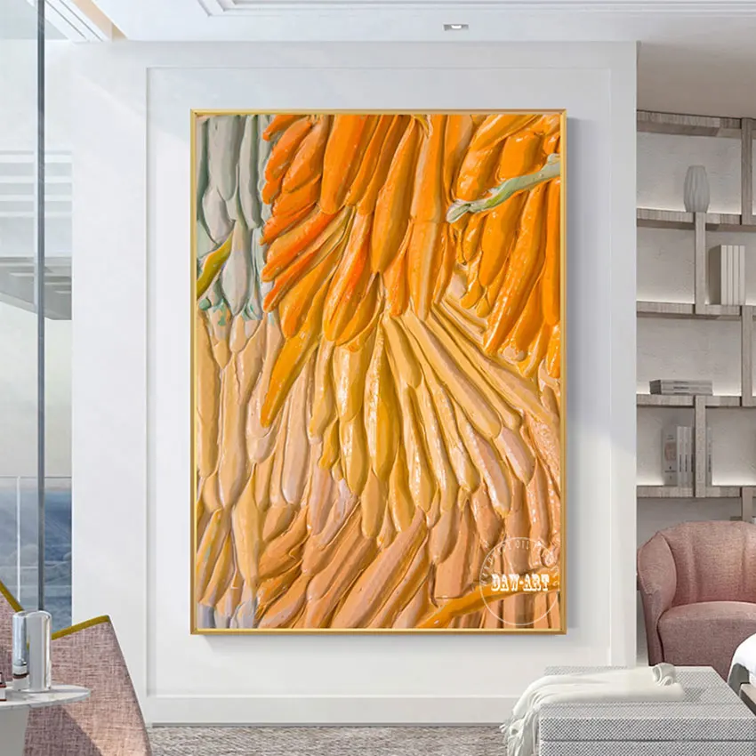 

Original Hand Painted Palette Knife Abstract Oil Painting Wall Art On Canvas House Decoration Restaurant Artwork Unframed