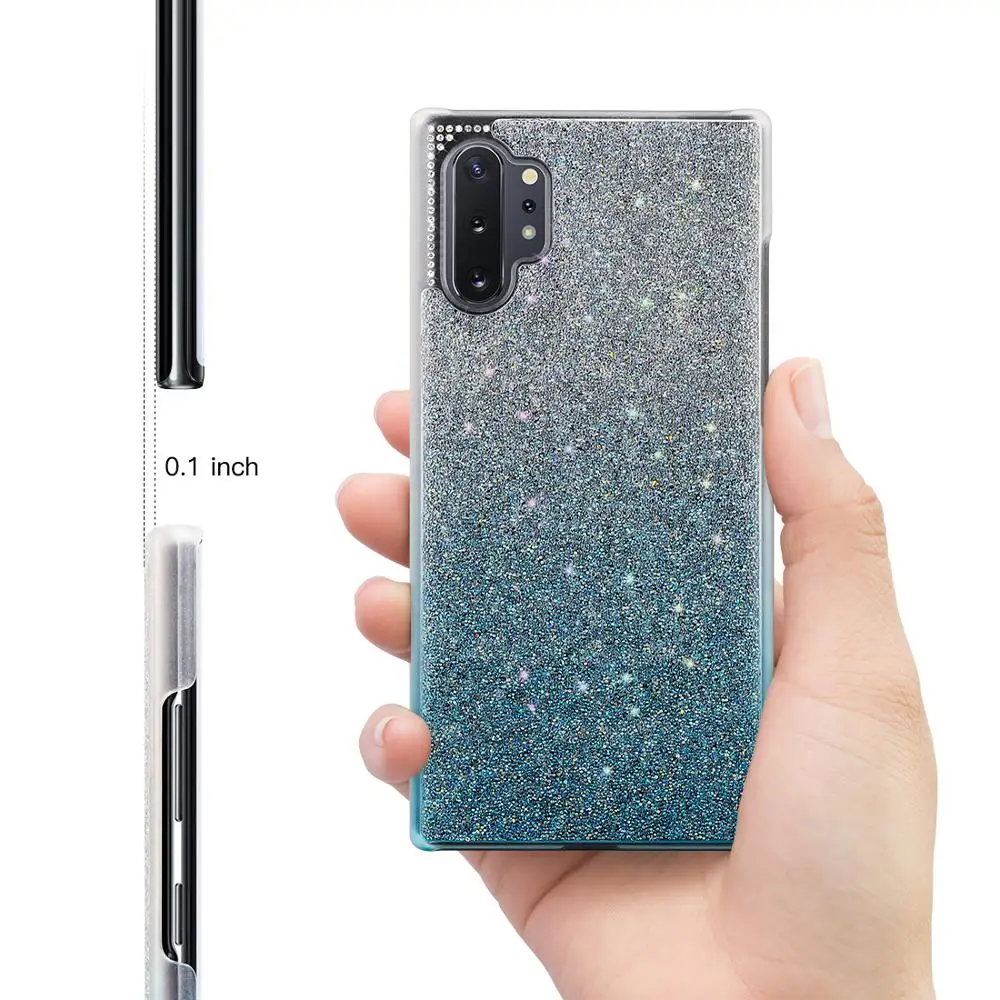 Модный сверкающий блестящий чехол для телефона samsung Galaxy Note 10 Plus порошок блестки Алмазная крышка для Galaxy Note 10 Plus