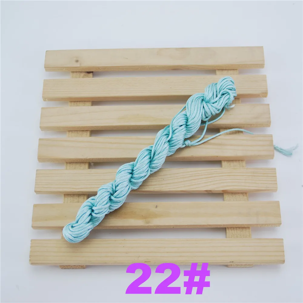 22 13 метров, 1 шт, многоцветные, 1,5 мм, шнур макраме, китайский узел, бисер, шинлон, нейлон, Kumihimo, шнур, полиамид, пряжа, трикотаж, DS205 - Цвет: 22