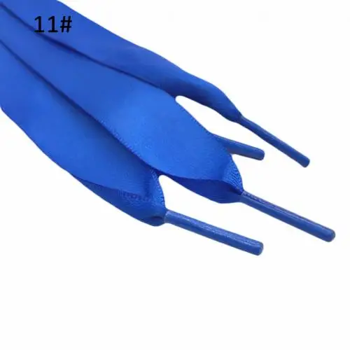 Dark Blue 1 пара 120 см шнурки плоская популярная спортивная обувь со шнуровкой унисекс широкие глянцевые конфеты цвет шелковые ленты шнурки для кроссовок ремешок для обуви - Цвет: Dark Blue