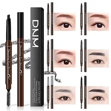 Женский автоматический карандаш для бровей с двойной головкой, 1 шт., стойкий водонепроницаемый водостойкий карандаш для бровей, легко использовать с кистью для бровей